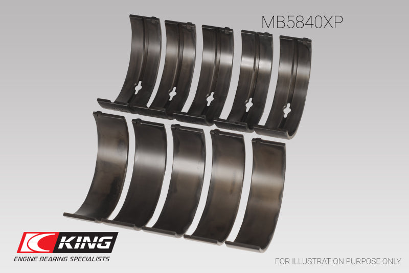 King Engine Bearings Chrysler 300 Srt8 (Size 0.26) pMaxBlack Coated Main Bearing Set