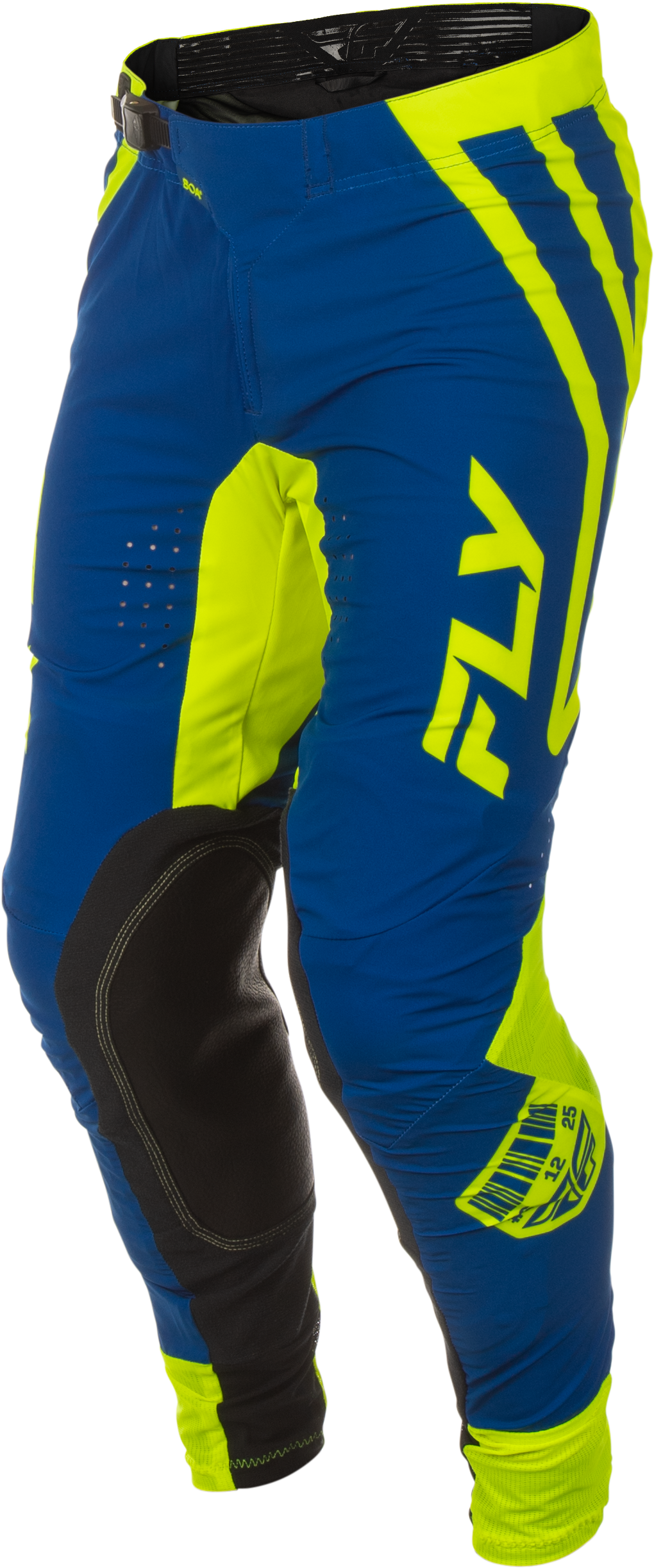 Fly Racing Lite Lancer Pants Ca/Ny Navy/Hi Vis Size 38 – Motocross Gear with Kevlar Reinforcements and BOA Fit System