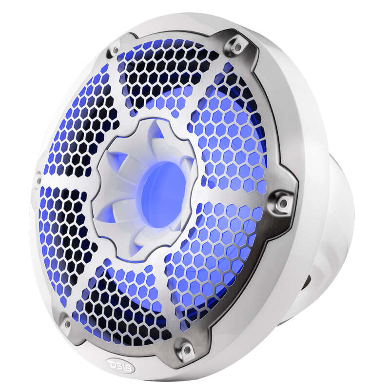DS18 NXL-10SUB/WH 10-Inch Subwoofer with Enclosure - 300 Watts RMS, 4 Ohm Single Voice Coil, White for Powersports Vehicles