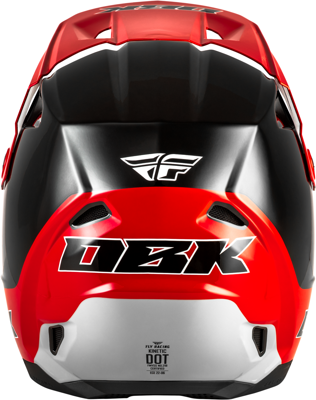 FLY Racing Kinetic DBK Helmet for Off-Road Motorcycles - Black/Red/Grey, Small