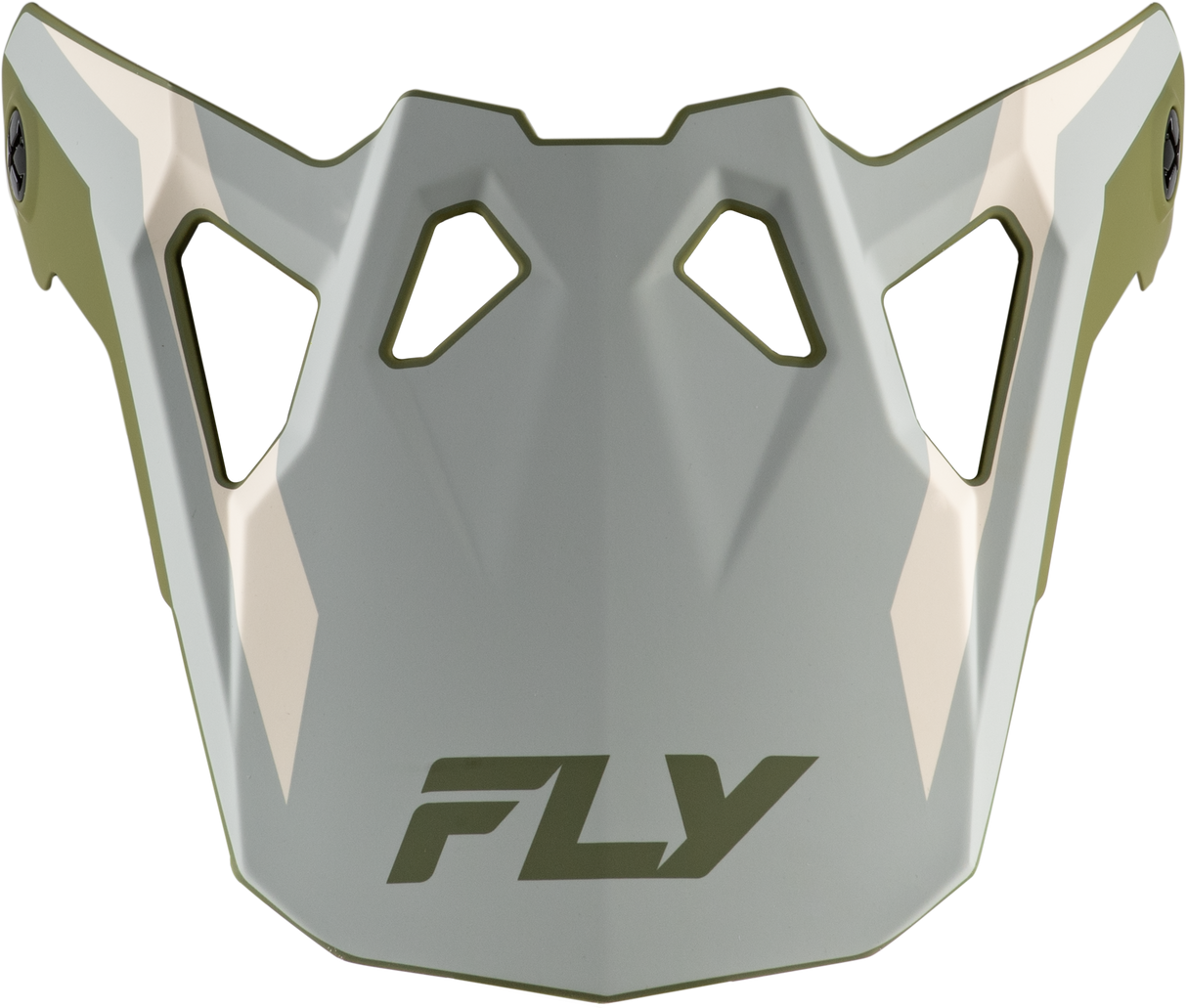Fly Racing Formula CP Seal Visor Matte Stone, Khaki & Olive Yellow Large - ATV & Dirt Bike Fitment