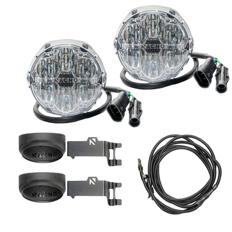 Nacho Offroad Technology Toyota Nacho SAE Only Plug & Play Fog Light Kit - White for Toyota Tundra & Tacoma