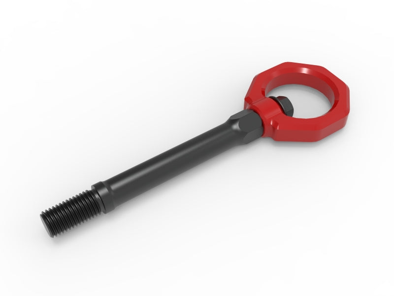 aFe CONTROL Front Tow Hook with Red Powder Coat for Chevrolet Corvette C8 (2020-2024) - Part #450-401014-R
