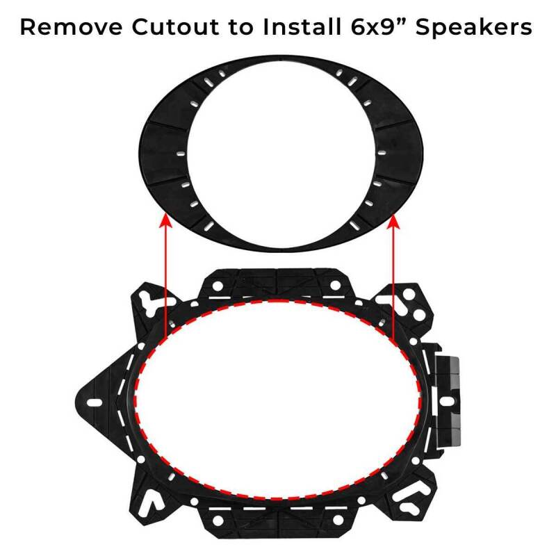 DS18 OEMADAPT6X9 Universal Mounting Bracket for 6.5-inch and 6x9-inch Speakers – Compatible with Chevy, Toyota, Ford Vehicles