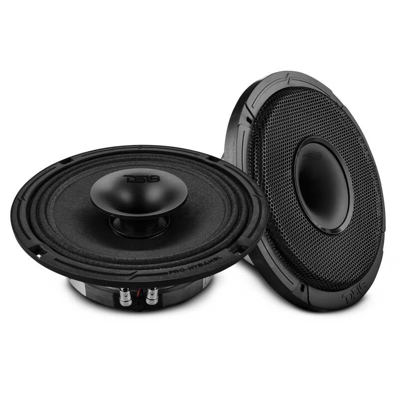DS18 PRO-HY8.4MSL 8-inch 200W RMS 4 Ohm Mid-Range Loudspeaker for Car Audio with Shallow Grill