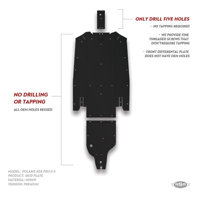 Polaris RZR Pro R 4 Premium UHMW Skid Plate | SSS Off-Road