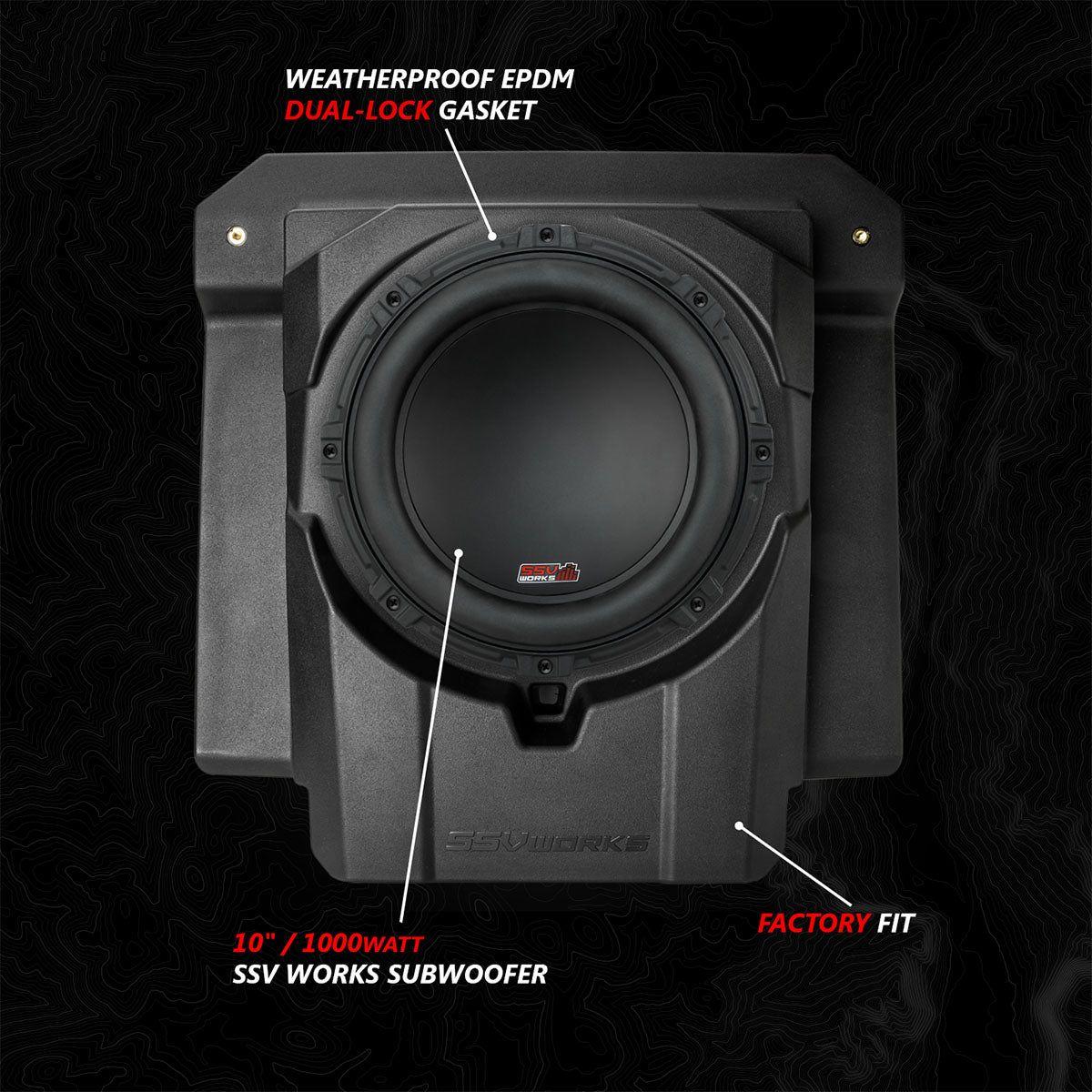 Can Am Maverick R Phase-6 K-Spec 1650watt 6-Speaker System with 8" Horns | SSV Works