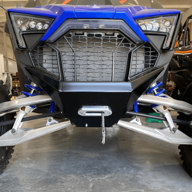 Polaris Pro R Front Bumper Replacement Powder Black by AJK Offroad
