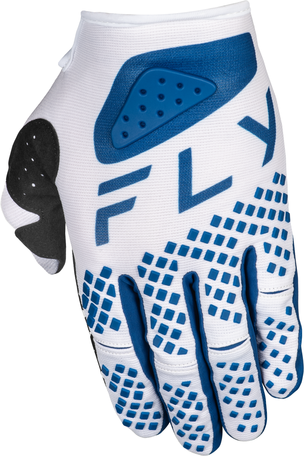 Fly Racing Kinetic Center Gloves White/Navy for Motorcycle Racing and Off-Road Vehicles - Size 3X