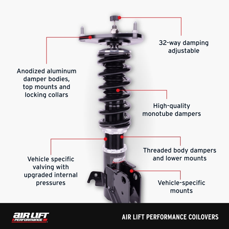 Air Lift Performance Coilover Kit for Lexus IS300 & IS350 (Years 2017-2023) by Air Lift Part Number 79018