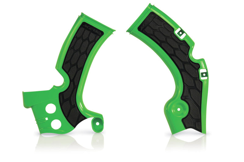 Acerbis Kawasaki KX450F Frame Guard with Grip - Green/Black | Fits 2009-2018 Kawasaki KX450F
