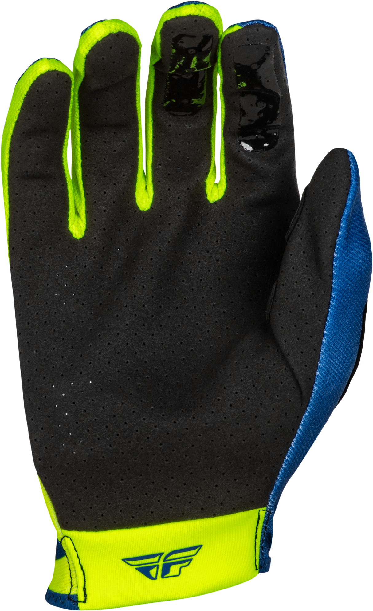 Fly Racing Youth Lite Lancer Gloves Navy/Hi Vis YM - Lightweight Race Gloves for Motocross & Off-Road Vehicles