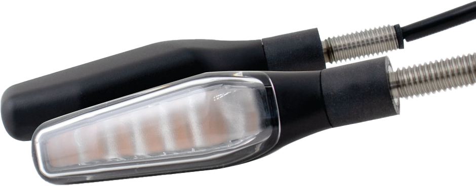 KOSO HE051001 GW 04 LED Turn Signals Sequential Matte Black Pair for Motorcycles and ATVs