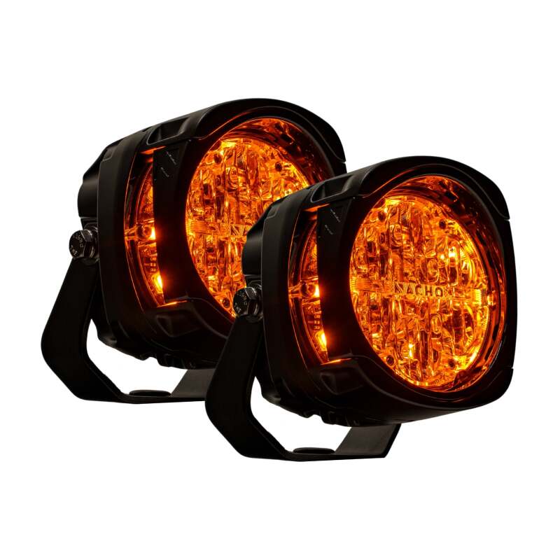 Nacho Offroad Technology Quatro Chase Amber Pair - Powersports LED Lights
