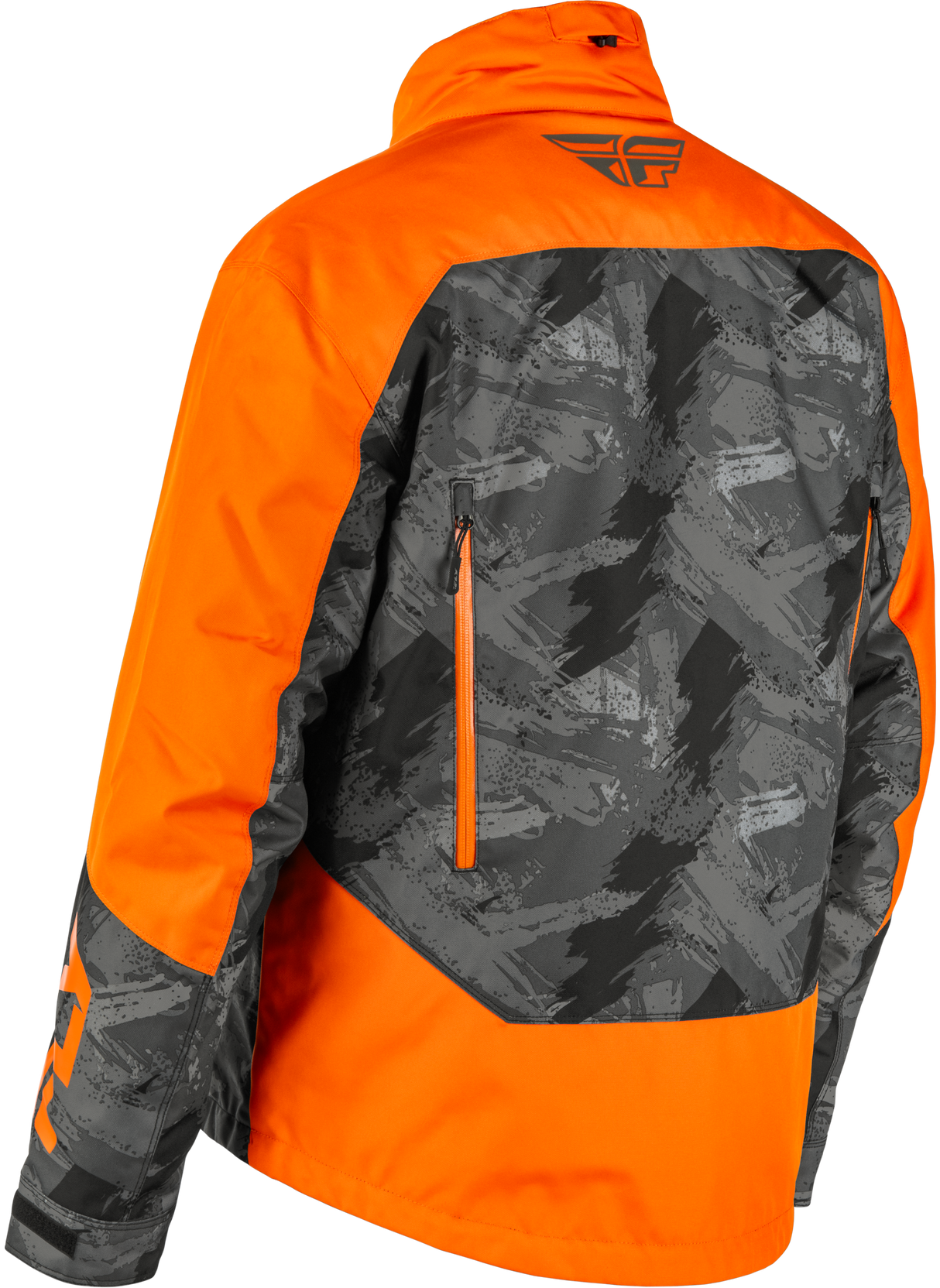 Fly Racing Snx Pro Jacket Orange/Black XL - Waterproof Snowmobile Jacket with Thermal Liner and Safety Features