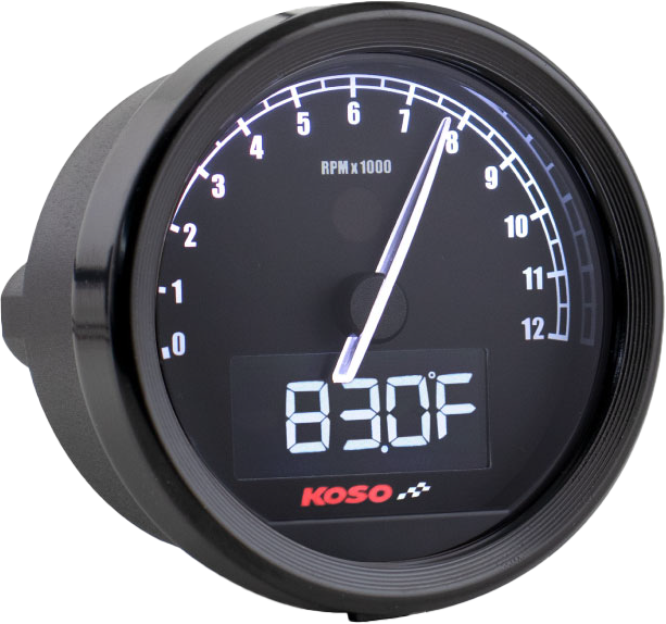 KOSO BA085101 Tnt 05r D60 Tachometer for Yamaha V-Star 650 and Honda Shadow 750