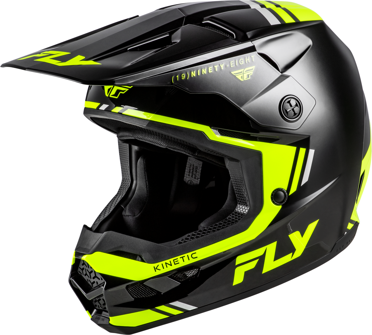 FLY Racing Kinetic Verdict Helmet for Off-Road Motorcycles – Black, Hi Vis, Grey, Size 2X – DOT & ECE22.06 Approved