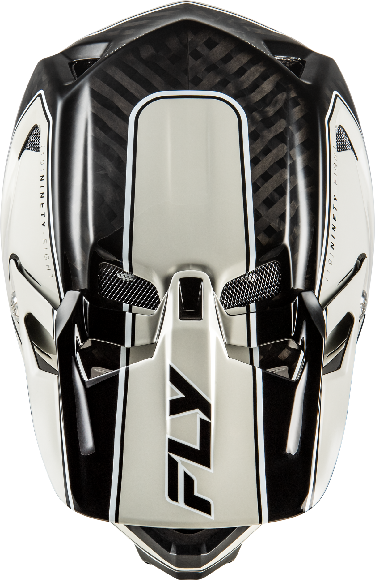 Fly Racing Werx R Flow Carbon Helmet for Motorcycle - Black Carbon/Grey Medium