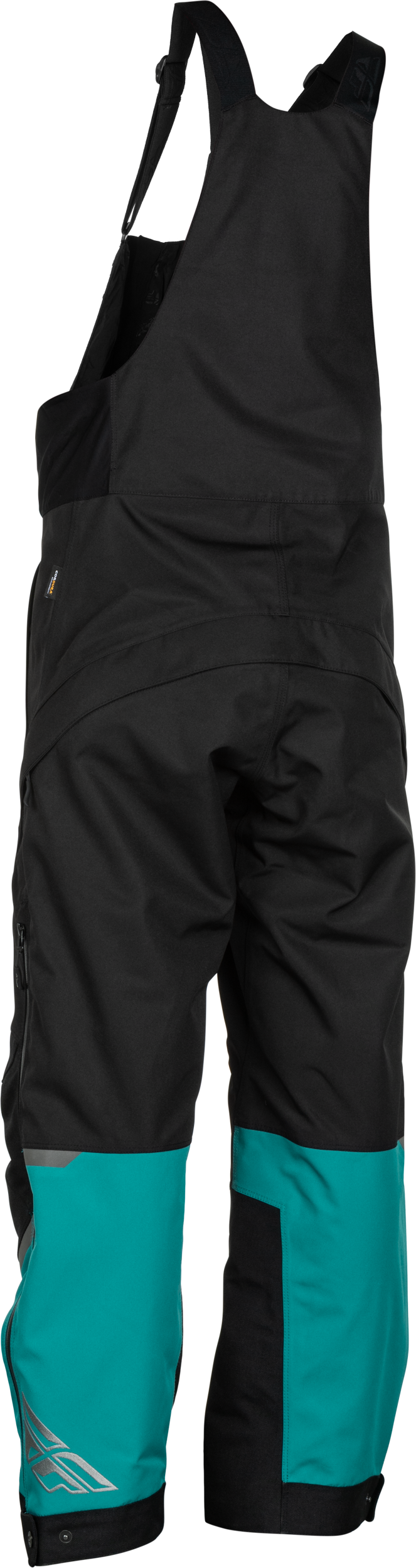 Fly Racing Women's Carbon Bibs Deep Lake/Black XL – Waterproof Snowboarding Pants with Adjustable Fit for Women