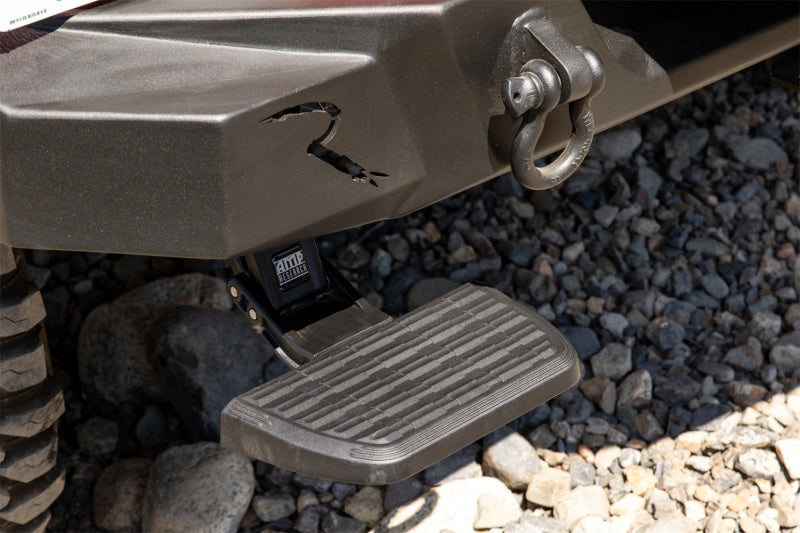 AMP Research BedStep for 2018-2019 Jeep Wrangler JL – Retractable Rear Bumper Access Step in Black