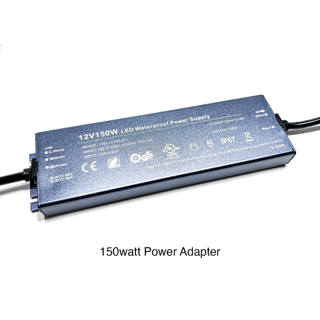 XK GLOW Nite Stix 150W Waterproof AC Adapter with Foldable LED Work Light for Trucks, Campers, and Trailers