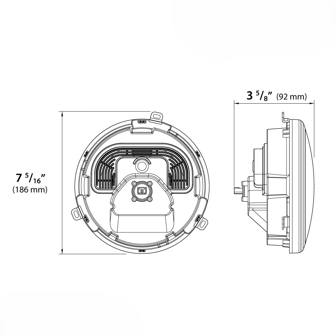 KOSO 7-Inch Zenith LED Headlight with H4 Plug for Harley Davidson FLHR Road King & Dyna Switchback