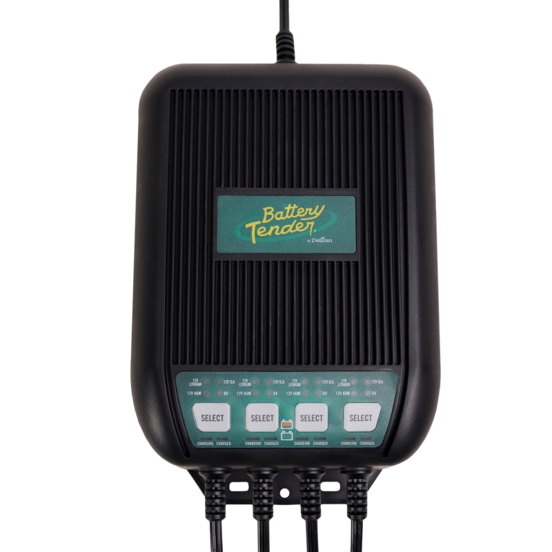 Battery Tender 4 Bank 12A On-Board Marine Battery Charger (Part Number 022-1004-DL-WH)