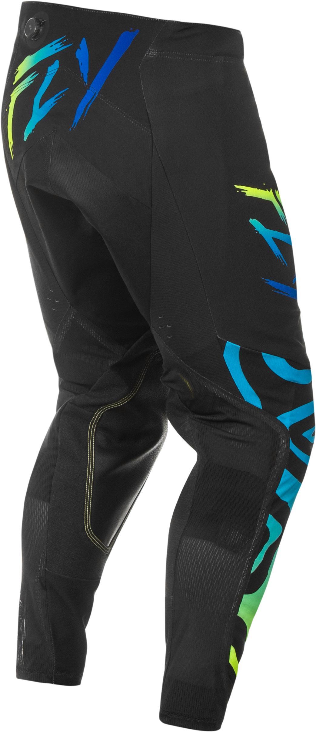 Fly Racing Evolution DST Zen Pants Black/Blue/Hi Vis Size 34 for Motocross and Off-Road Vehicles