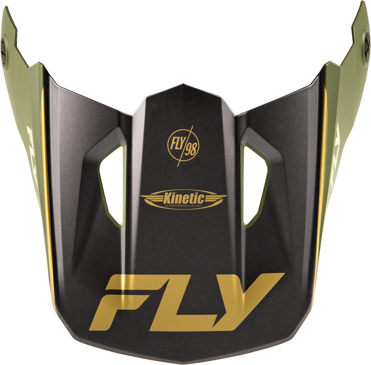 Fly Racing Kinetic Rally Helmet Visor Matte Moss Gray/Khaki/White for XL and 2XL Helmets