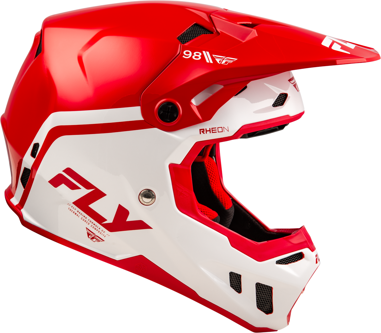 Fly Racing Formula CC Objective Helmet Red/White for Motocross and Off-Road Vehicles