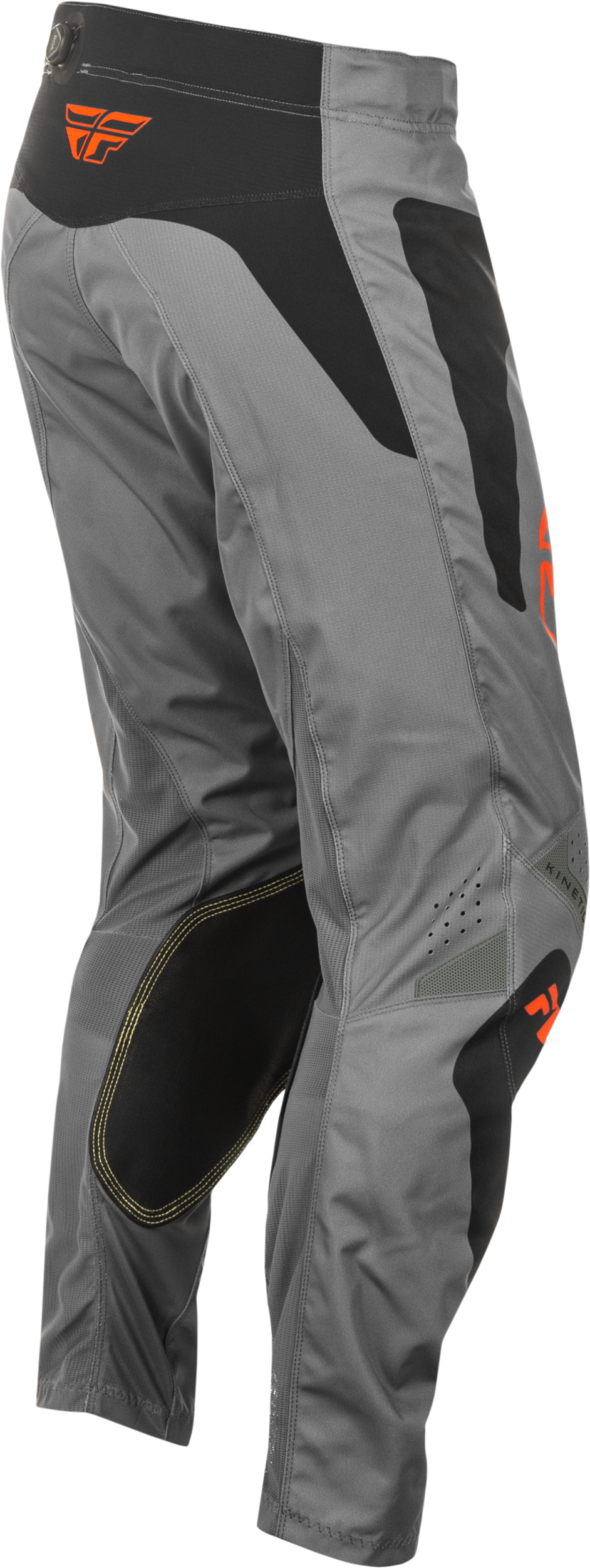 Fly Racing Kinetic Sym Offroad Riding Pants – US 28, Grey/Orange/Black, Designed for Comfort and Durability