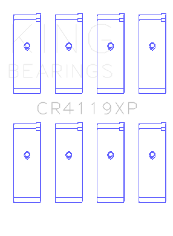 King Mitsubishi 4G91/4G92/4G93 16V XP - Series Performance Rod Bearing Set - Size STD
