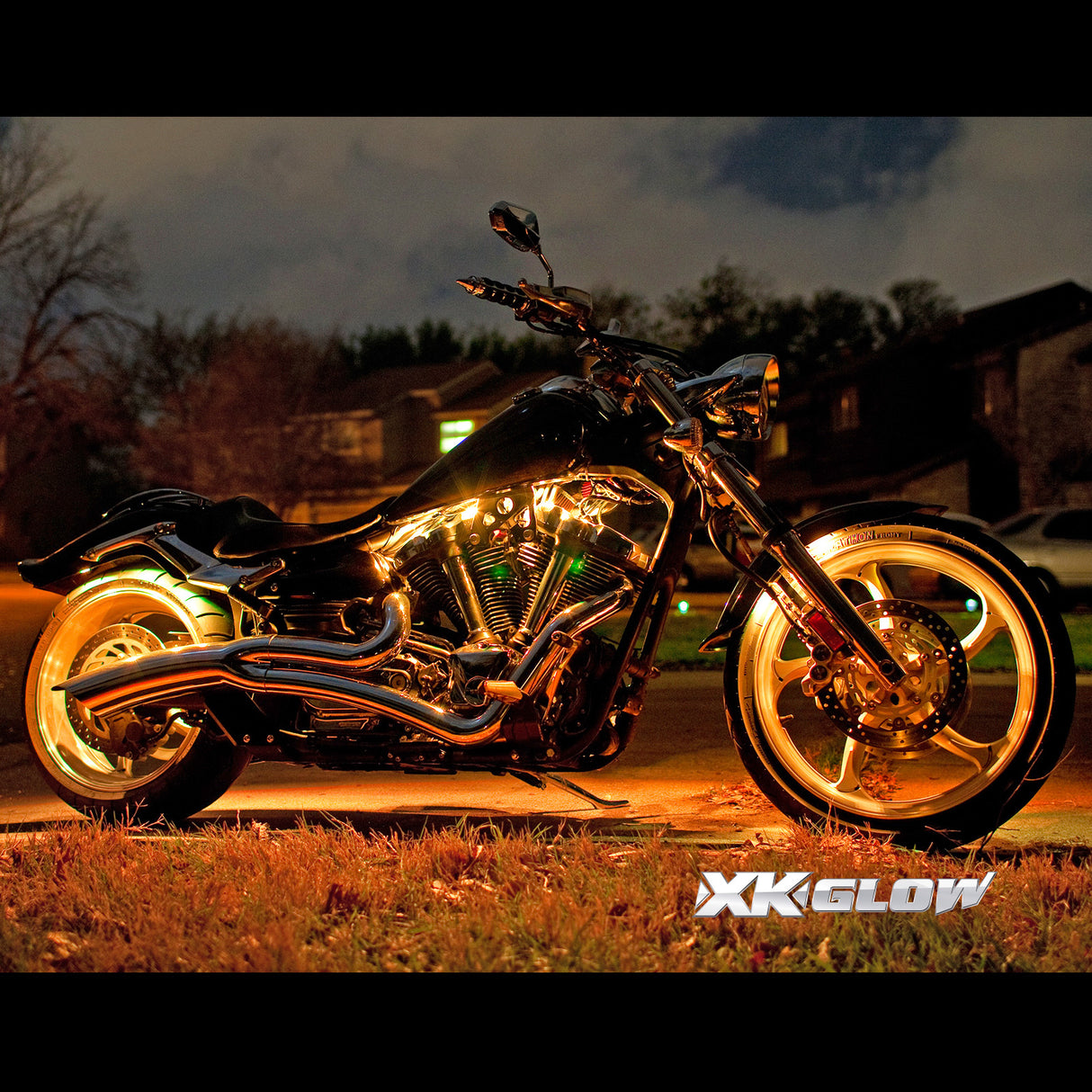 XK GLOW 18-piece 7-Color LED Light Kit with Remote Control for Automotive and Marine Applications