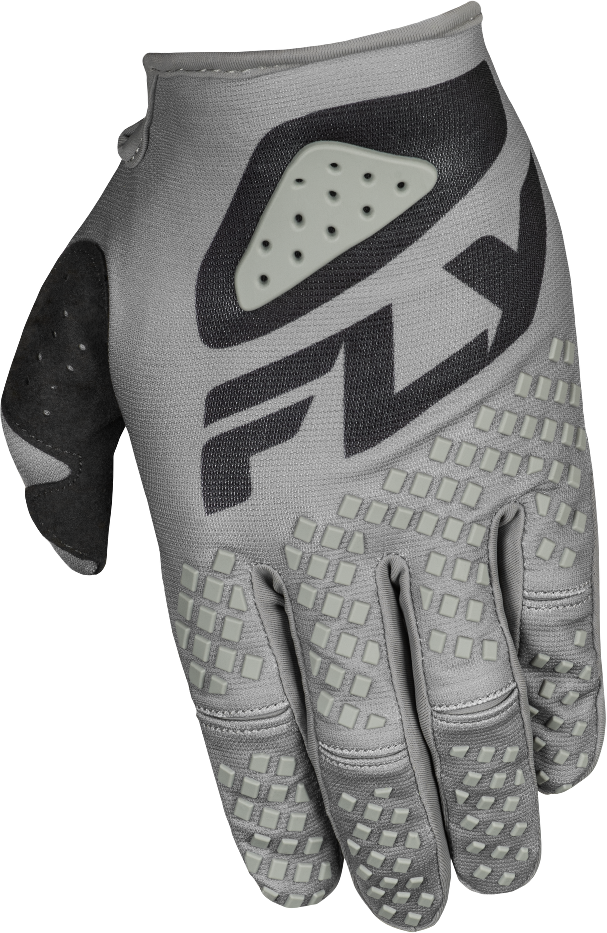 Fly Racing Kinetic Sym Gloves Grey/Black - Lightweight Race Gloves for Motorcycle and ATV Riders