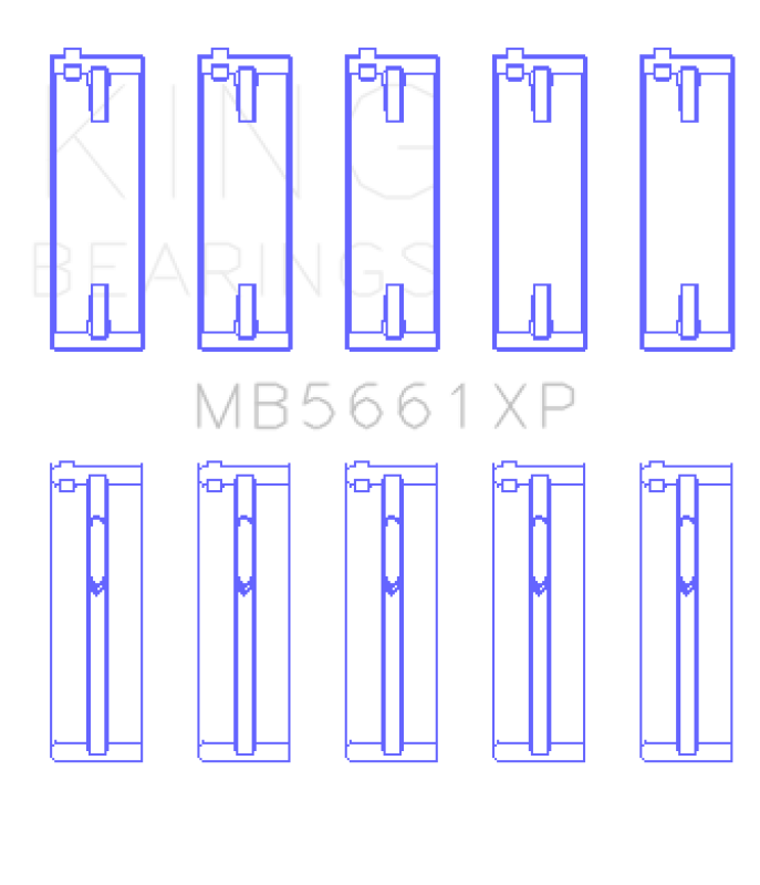 King Engine Bearings Audi/VW ADZ/ AWT/ APK/ BHP/ BPY/ AKS (Size STDX) Main Bearing Set