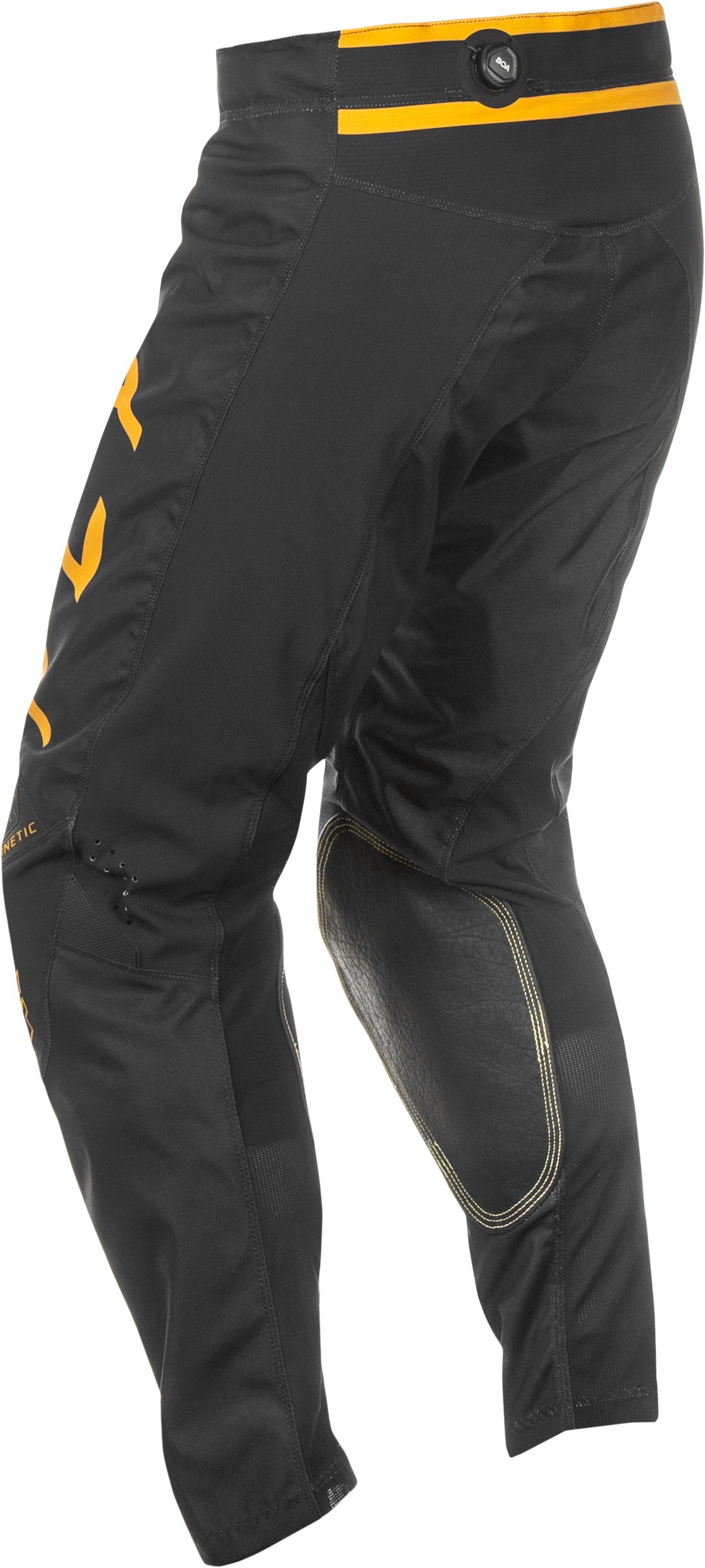 Fly Racing Kinetic Center Pants Black/Gold Size 28 – Motorcycle Riding Gear with Ventilation and Flexibility