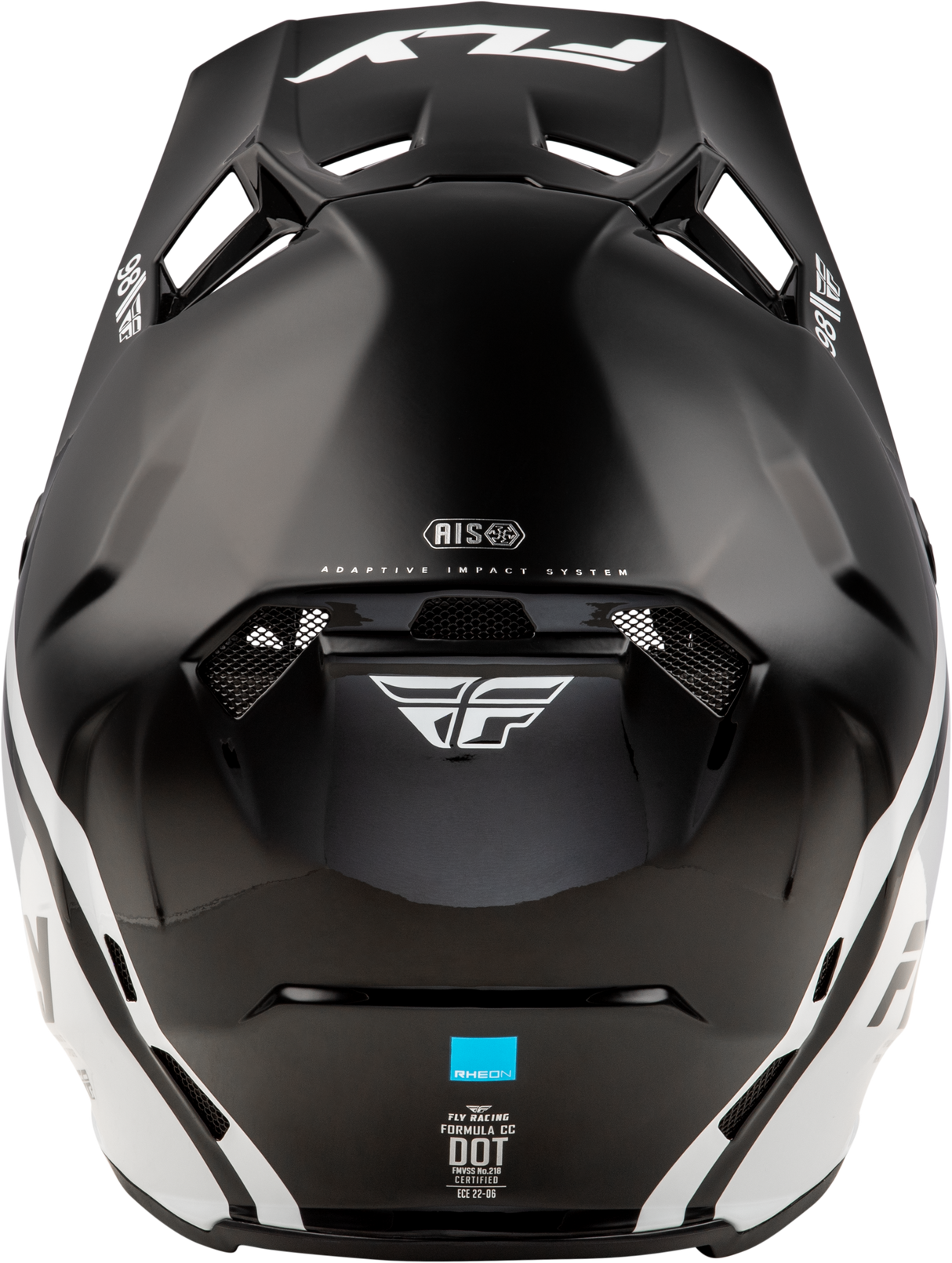 Fly Racing Formula CC Objective Helmet Black/White Large - Lightweight DOT/ECE Approved Motorcycle Helmet with Impact Absorption and Ventilation for Cruiser, Touring, and Street Bikes