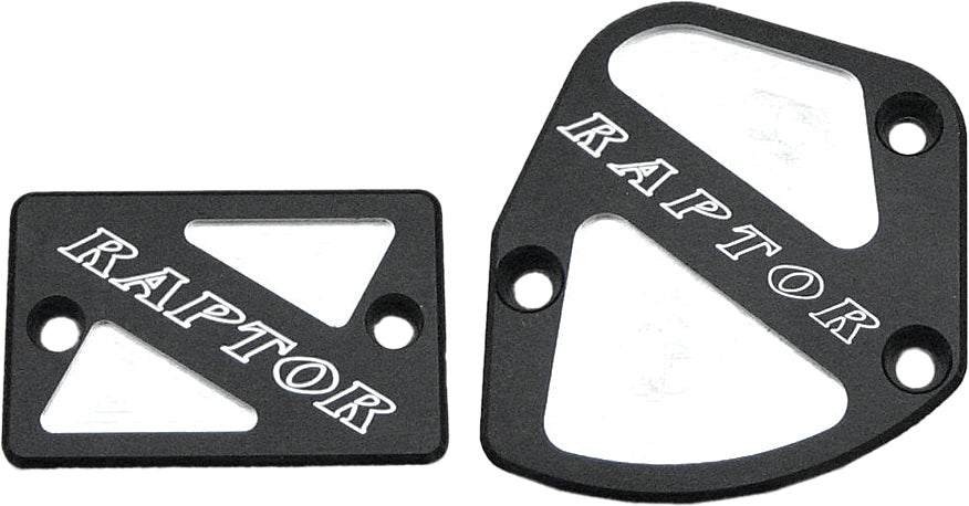 MODQUAD Throttle & Brake Cover Set with Black Logo for Yamaha Raptor 350 and 660 Models