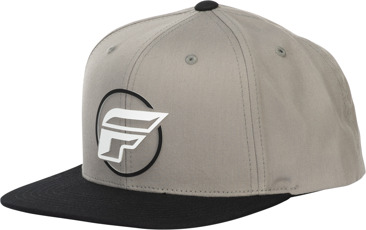 Fly Racing Half Wing Hat Grey with Snapback Closure – Adjustable Curved Bill for Motorcycle and ATV Riders