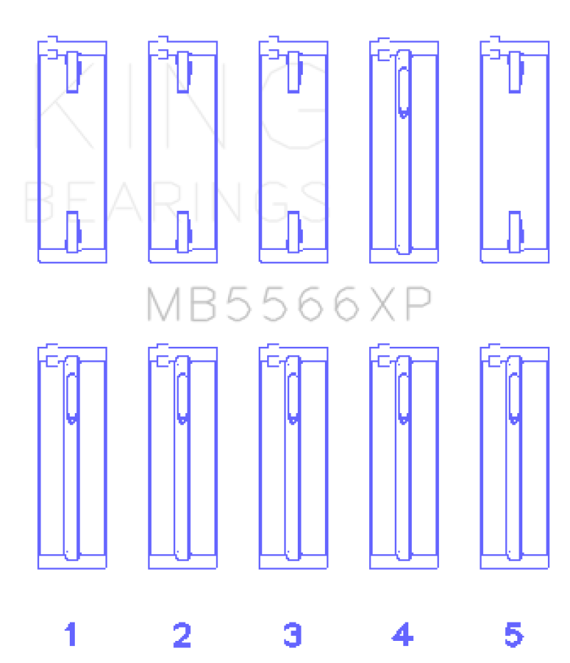 King Engine Bearings Audi A4 1.8L AEB (Size STDX) Performance Main Bearing Set