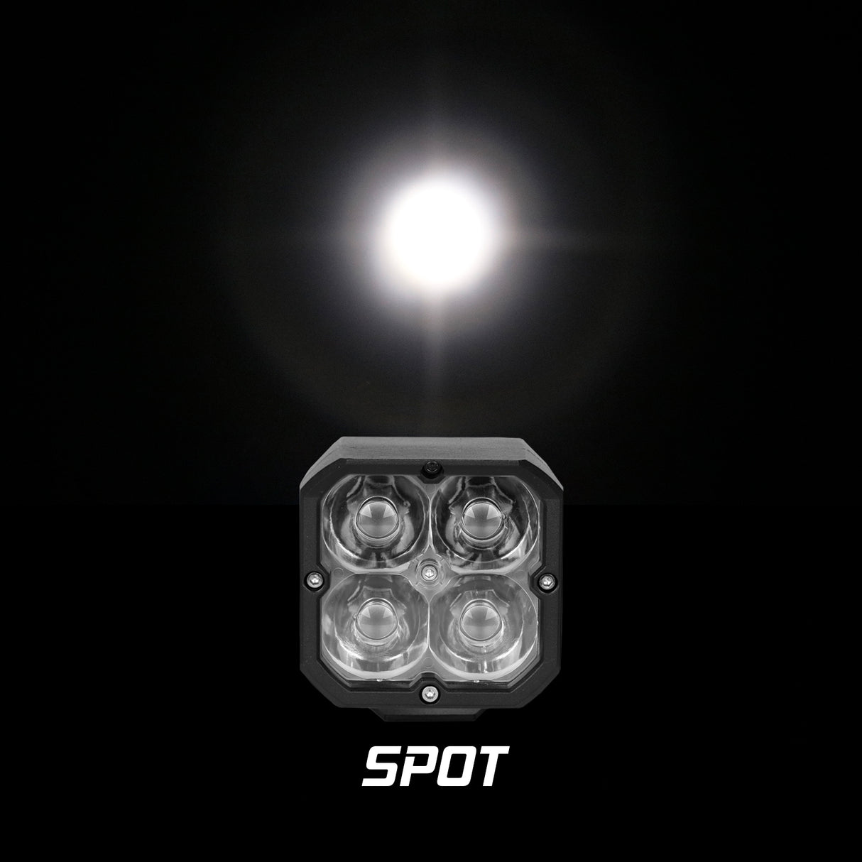 XK GLOW 20W RGB Pod Lights Spot Beam - Universal Fit for Off-Road, SUV, Truck, and Car Applications