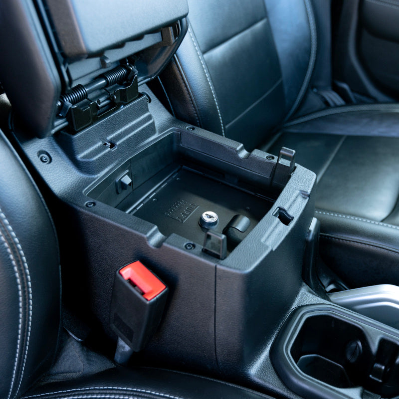 Tuffy Products Console Safe with Keyed Lock for Jeep Wrangler JL and Gladiator JT