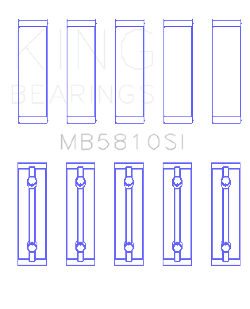 King Engine Bearings Toyota 2AR-FE, 2AR-FXE Crankshaft Main Bearing Set