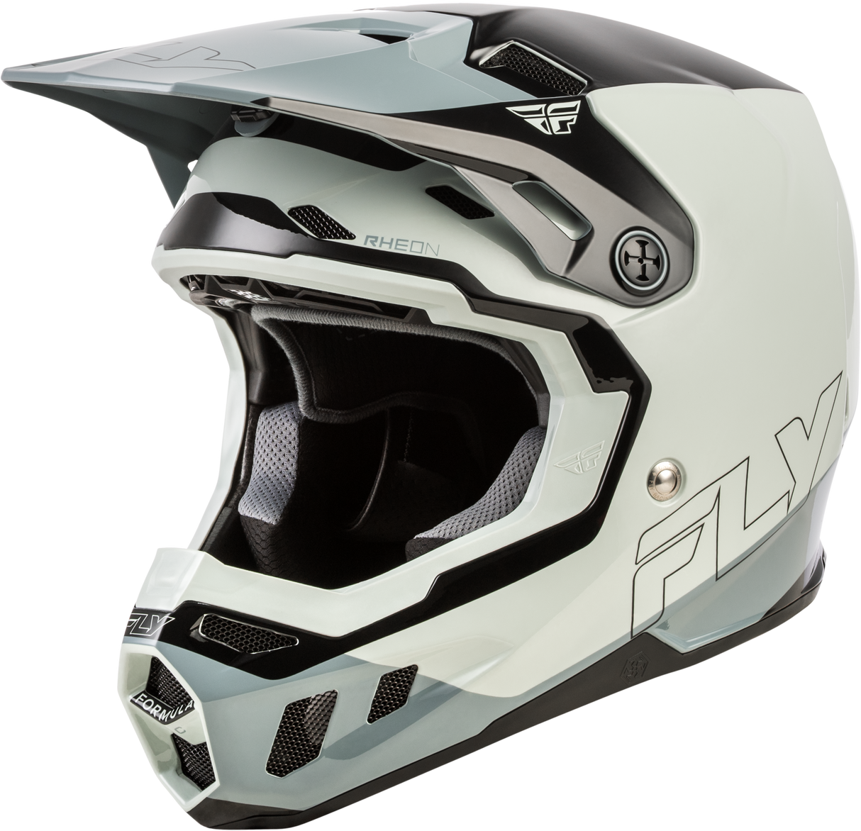 Fly Racing Formula CC Glide Helmet for Motocross and Off-Road Vehicles - Size Medium, Grey/Light Grey/Black