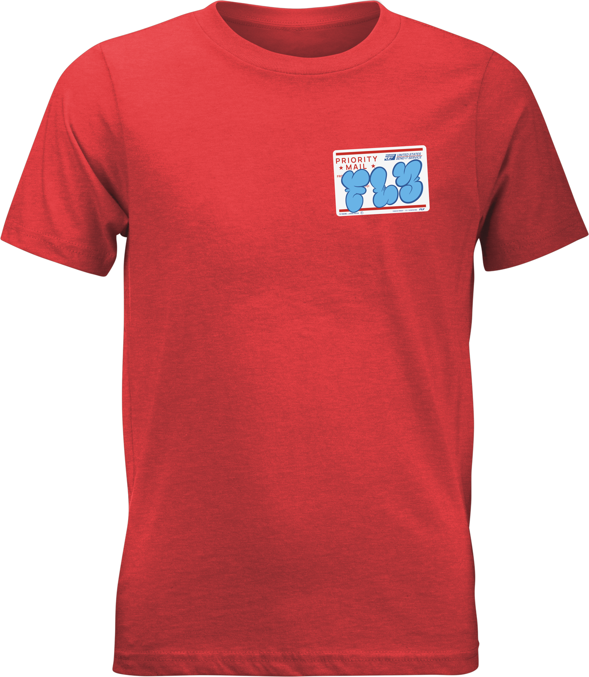 Fly Racing Youth Graffiti Tee Red with Premium Crew Neck Fit - Motorcycle and ATV Fitment