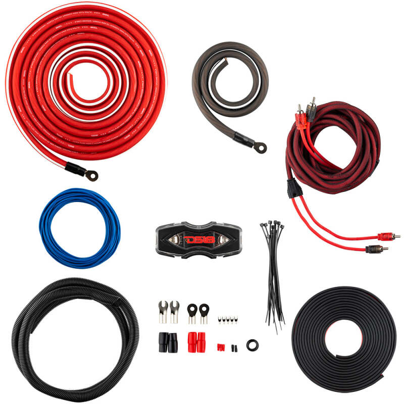 DS18 OFCKIT0 0-Gauge Copper Amplifier Installation Kit for Car Audio Systems