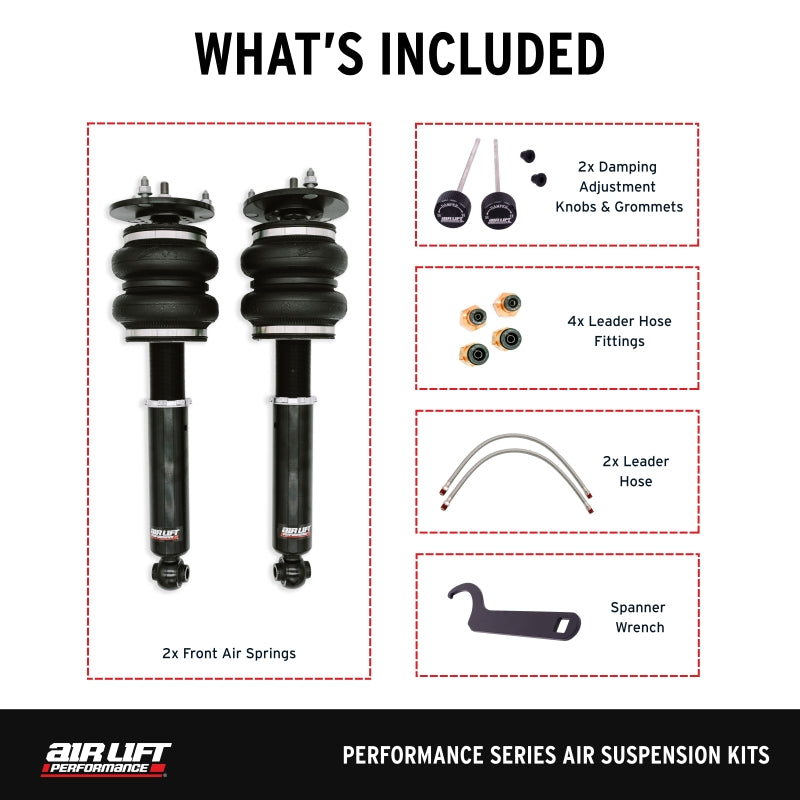 Air Lift Performance Front Air Suspension Kit for Lexus LS400 (1989-2000) – Part Number 76016