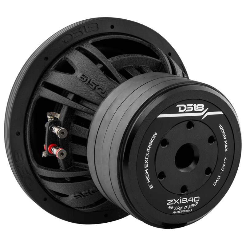 DS18 ZXI8.4D 8-inch 600 Watts RMS Dual 4 Ohm High Excursion Subwoofer for Car Audio
