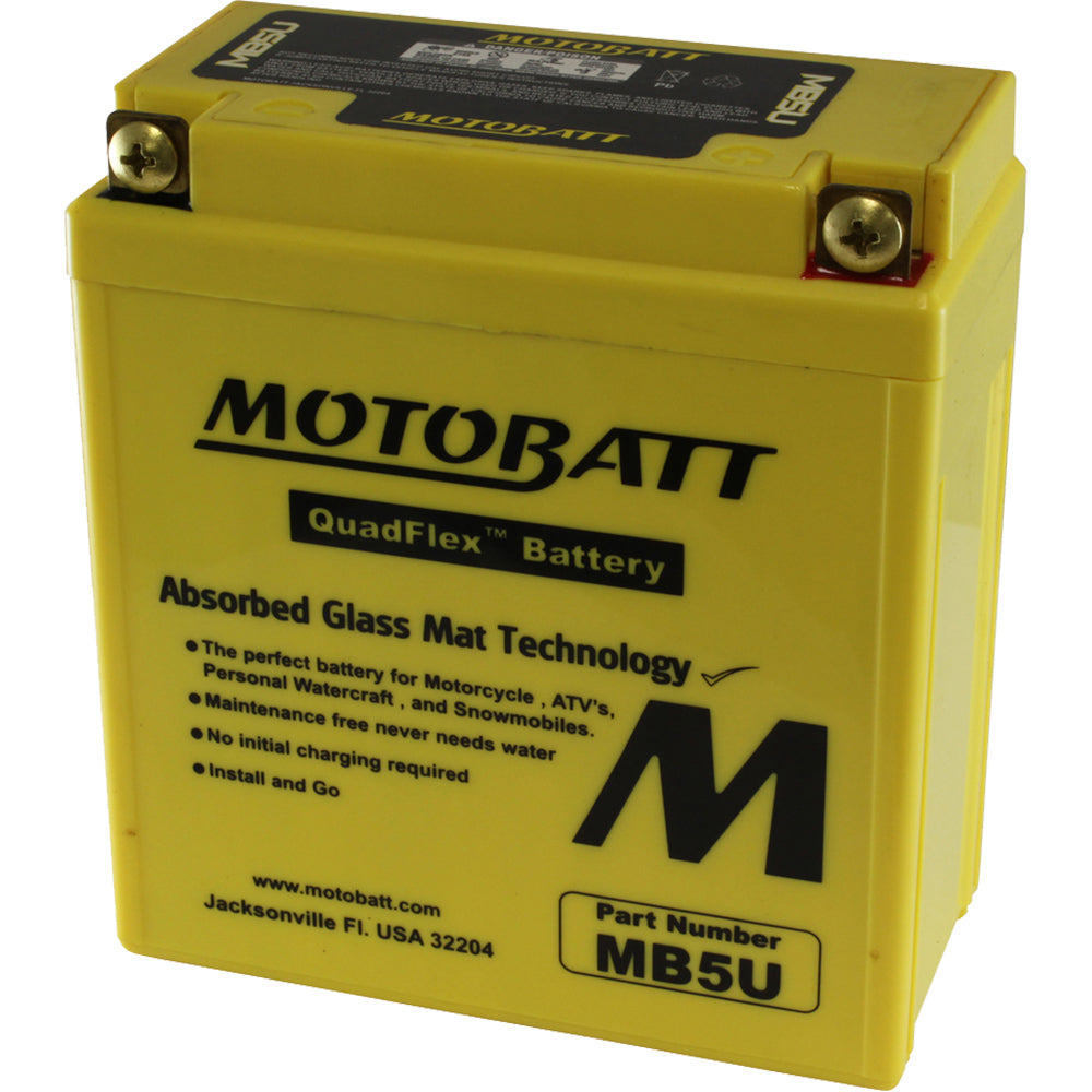 Motobatt MB5U Sealed AGM Battery for Harley Davidson Touring and Cruiser Models