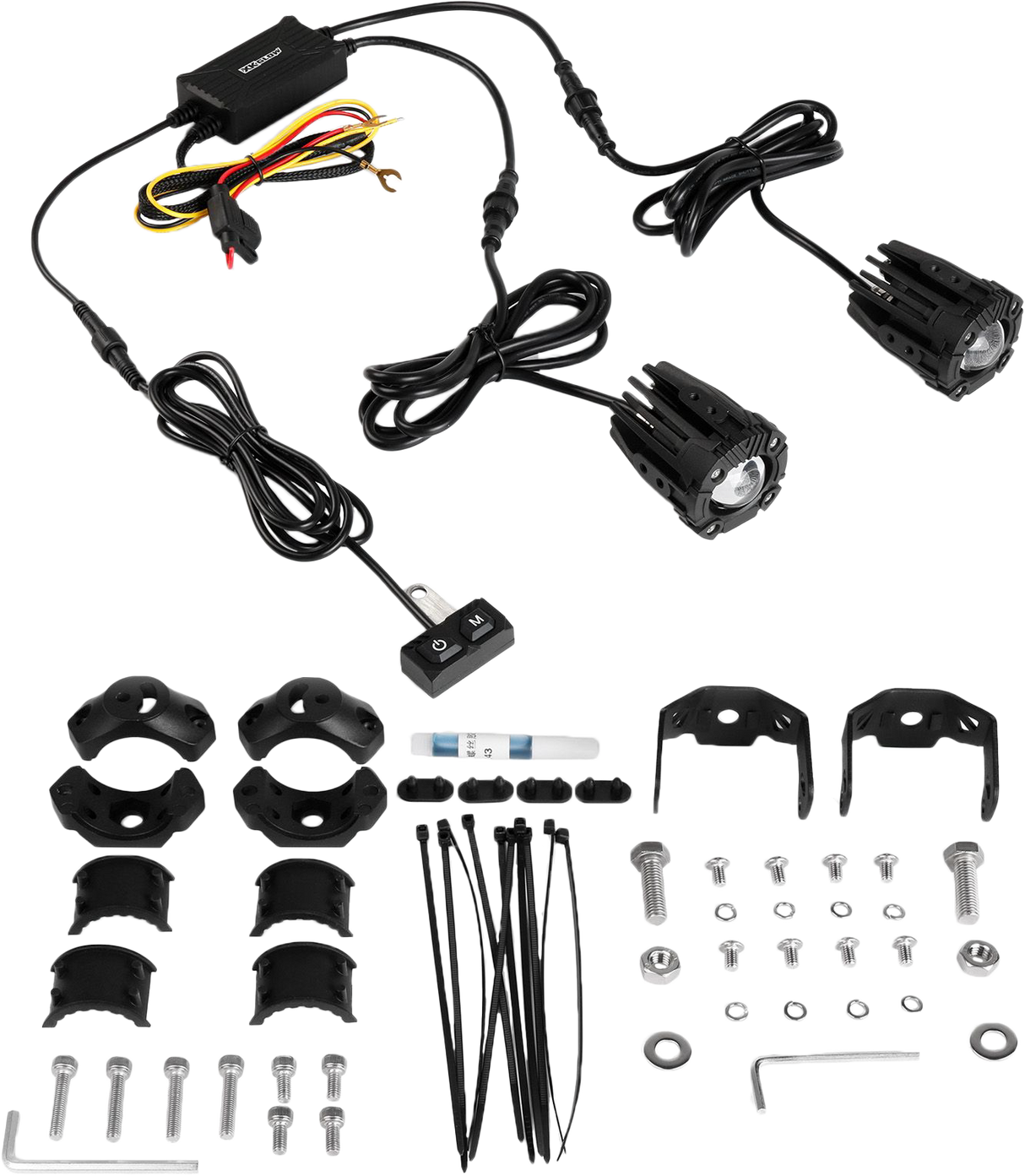 XK GLOW Dual LED Driving Light 2-inch White and Amber for UTVs, ATVs, and Motorcycles